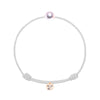 bracelet hikari or rose gris