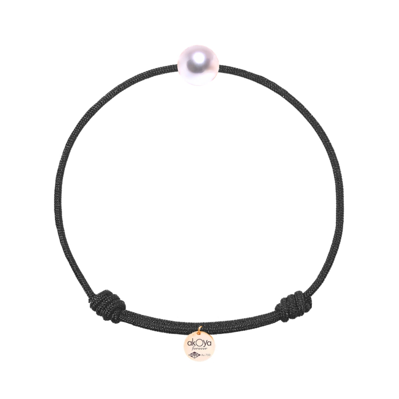 bracelet hikari or rose noir