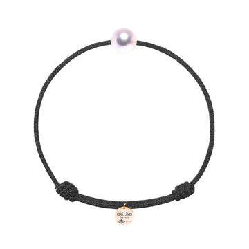 bracelet hikari or rose noir